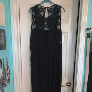 Black floor length Romper
